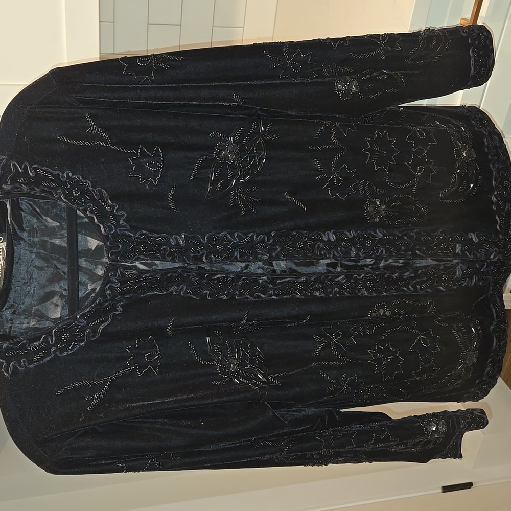 Vintage Roma King Velvet Beaded Blazer